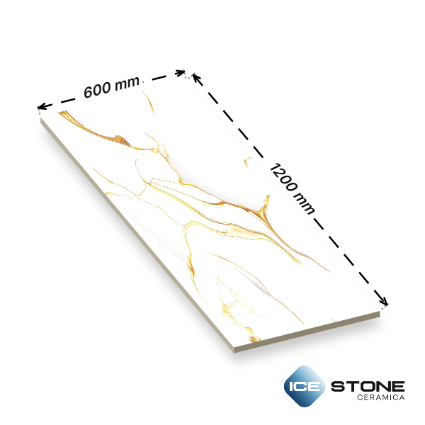 White Gold Glossy Vitrified Floor And Wall Tile 2×4 ft