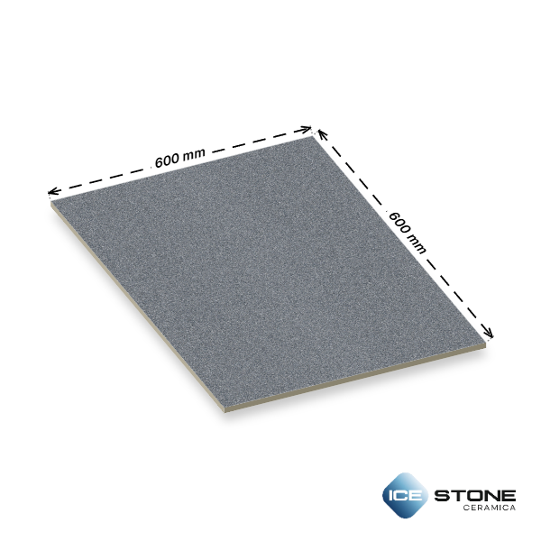 Dark Grey Plain Solid Granular Matt Porcelain Wall And Floor Tile 2×2 ft – 2084 - Image 4