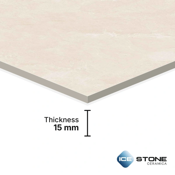 Nairoby Crema Marble Glossy Vitrified Floor And Wall Slab Tile 1200x1800mm