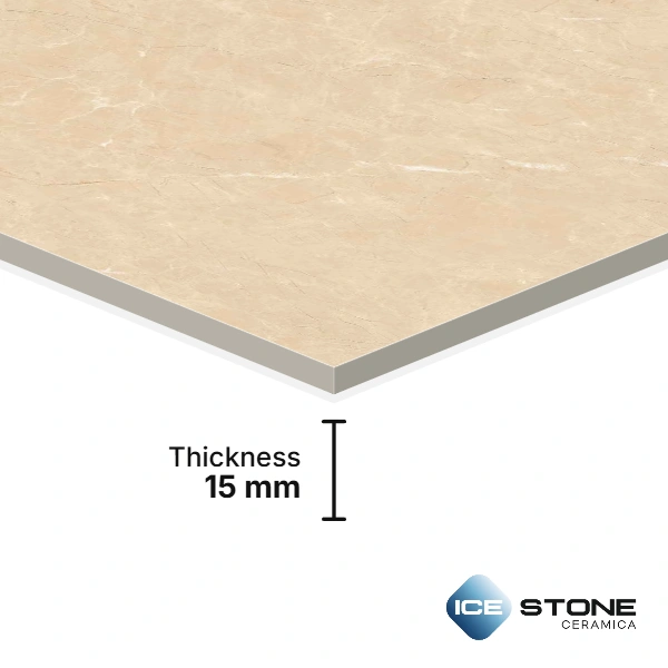 New Regal Beige Marble Glossy Vitrified Floor And Wall Slab Tile 1200x1800mm
