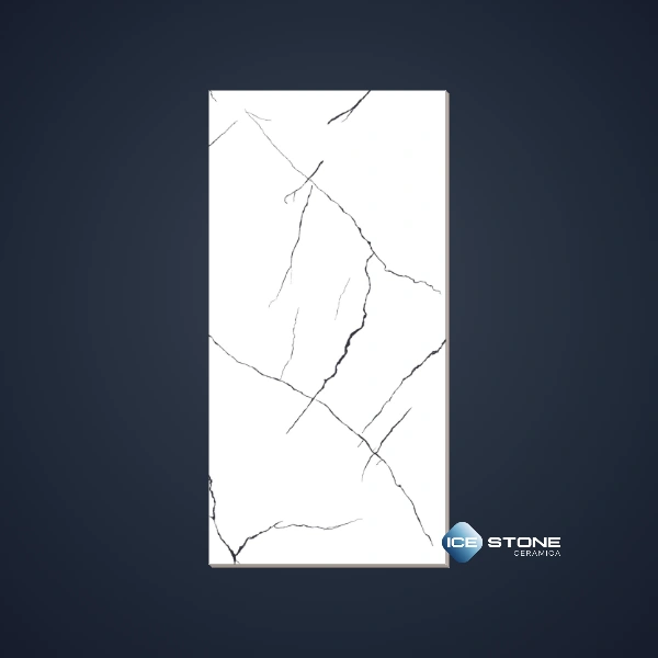 White Marble High Gloss Vitrified Floor and Wall Tile 2×4 ft – Ice White - Image 2