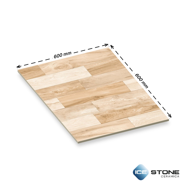 Beige Mosaic Wood Pattern Matt Porcelain Wall And Floor Tile 2×2 ft – 1006 - Image 5