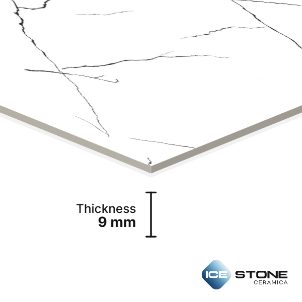 White Marble High Gloss Vitrified Floor and Wall Tile 2×4 ft – Ice White - Image 4