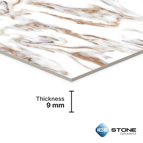 Brown White Marble Glossy Vitrified Floor and Wall Tile 2×4 ft – Burberry Brown - Image 4