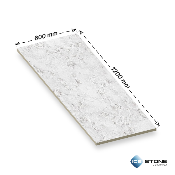 White Grey Texture Glossy Vitrified Floor and Wall Tile 2×4 ft – Matrix Bianco - Image 3
