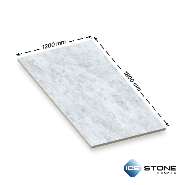 Crystal Aqua Marble Glossy Vitrified Floor And Wall Slab Tile 1200x1800mm