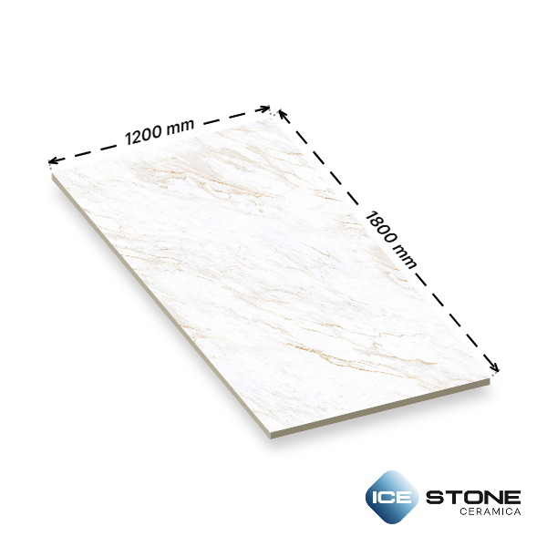 Crash White Marble Glossy Vitrified Floor And Wall Slab Tile 1200x1800mm