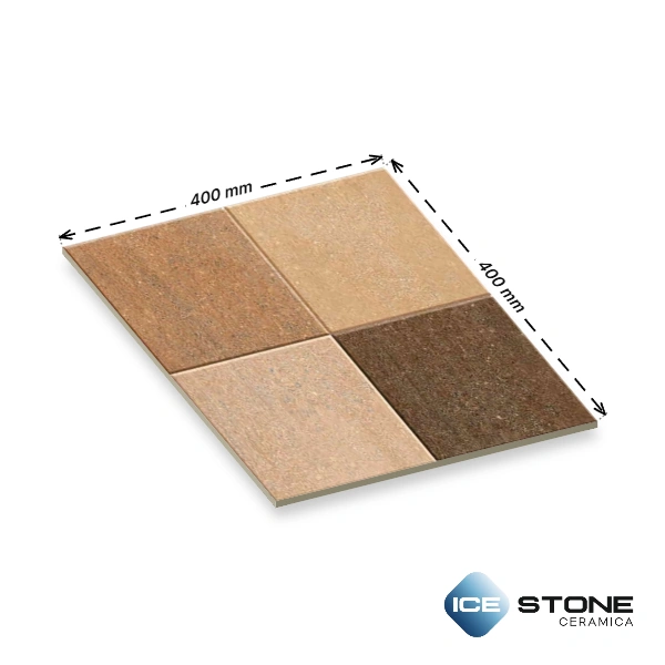 Brown Beige Geometric Matt Vitrified Parking Floor Tile 16×16 inch – 2002 - Image 5