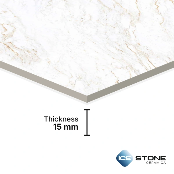 Crash White Marble Glossy Vitrified Floor And Wall Slab Tile 1200x1800mm