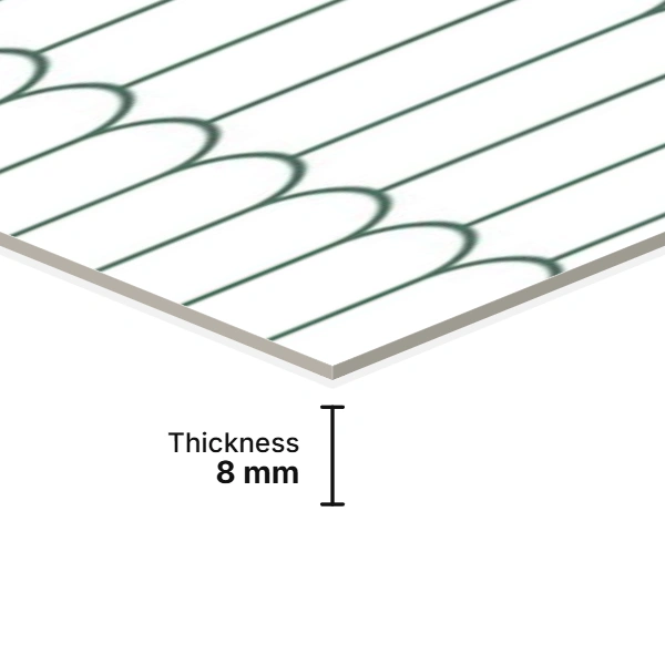 White Green Vertical Scale Texture Glossy Subway Ceramic Wall Tile 1×2 ft – 174-LT - Image 5
