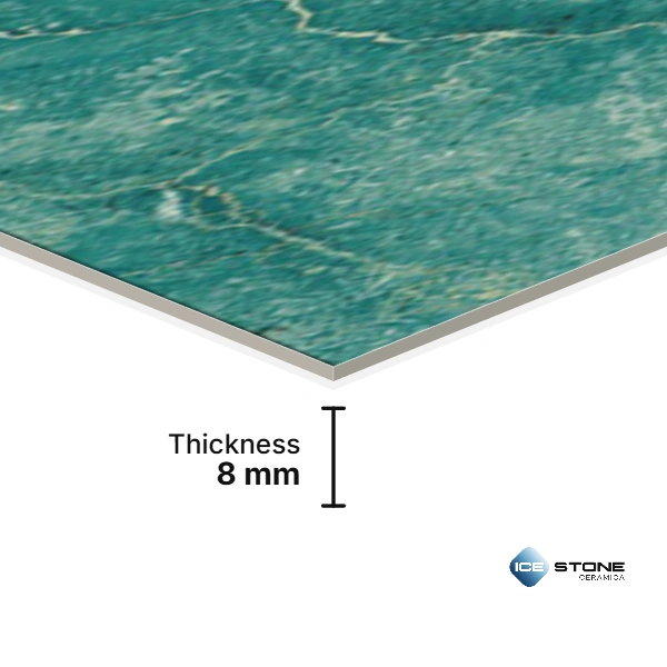 Teal Green Marble Texture Glossy Ceramic Wall Tile 1×2 ft – 1989-D - Image 2