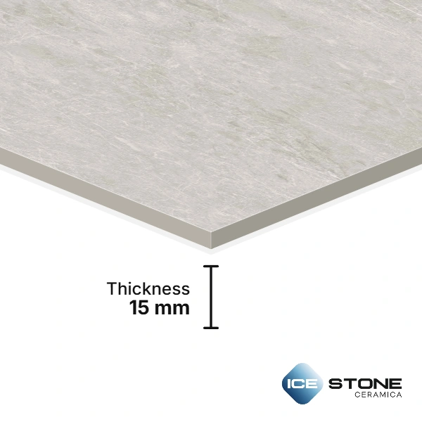 Corel Gray Marble Glossy Vitrified Floor And Wall Slab Tile 1200x1800mm