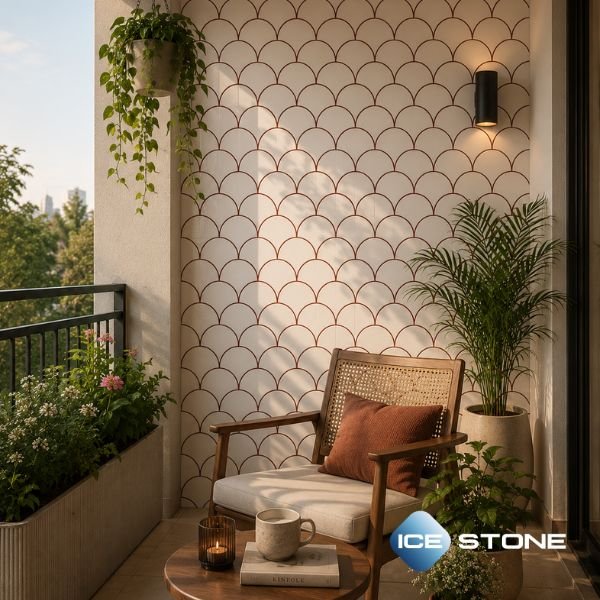 White Fish Scale Texture Glossy Subway Ceramic Wall Tile 1×2 ft – 145-LT - Image 6