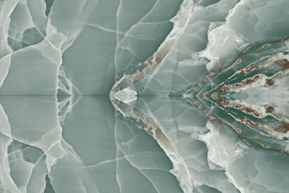 porcelain slabs ONYX GREEN FLIP-A&B